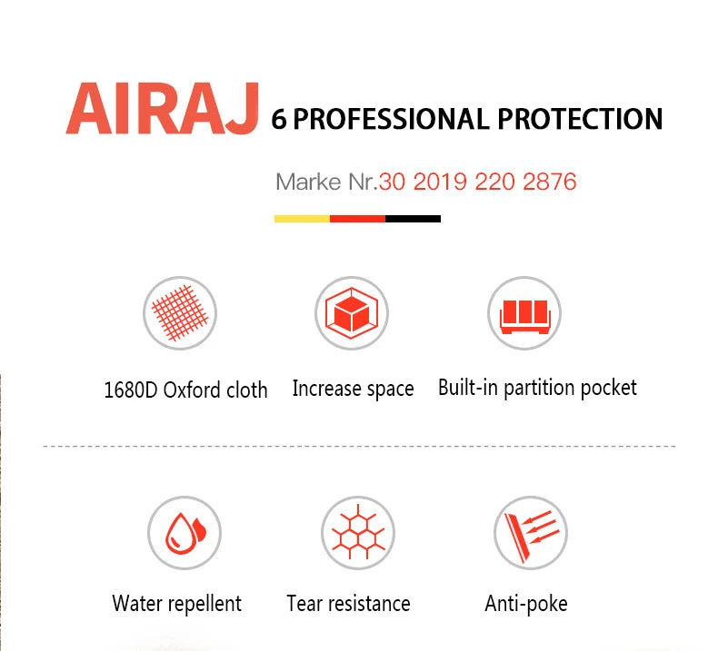 AIRAJ 1680D Multifunctional Tool Bags  Oxford Cloth Electrician Bags Waterproof and Wear-Resistant High Capacity Storage Bags