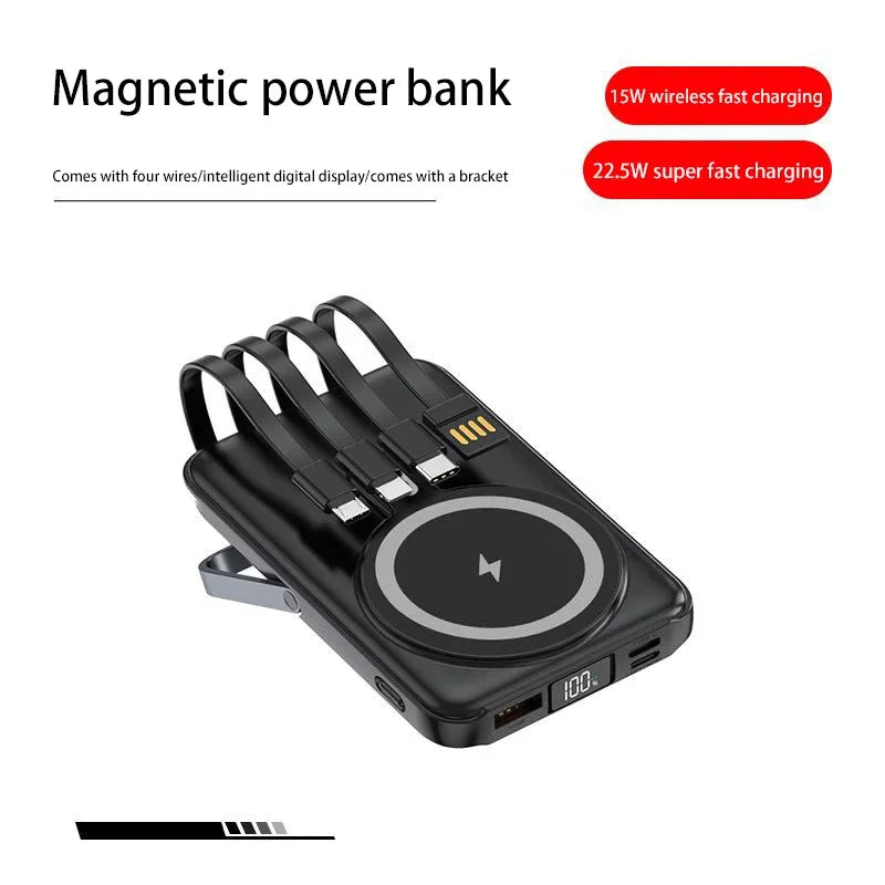 50000mAh Magnetic Power Bank PD 30W 20W Spare Battery External Wireless Fast Charge for Xiaomi 14 Samsung S24 Powerbank New