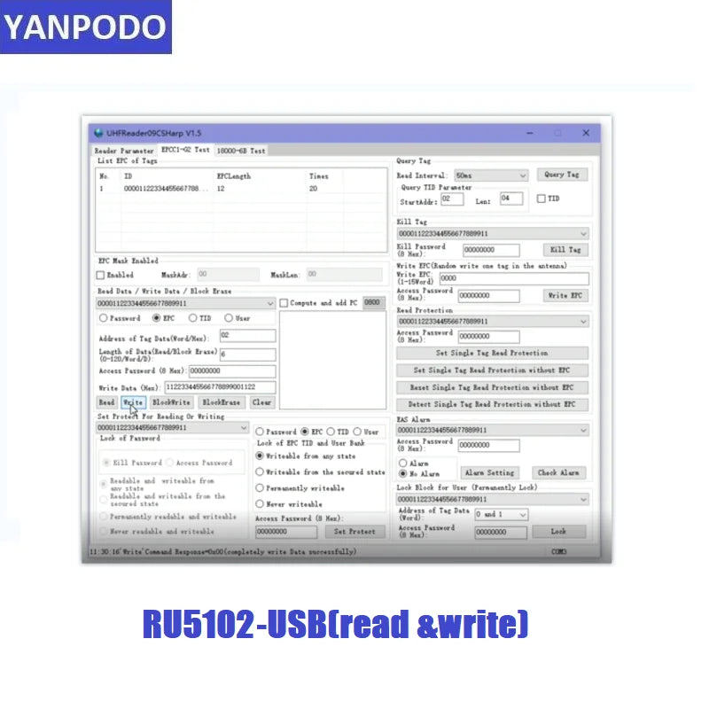 ISO18000 6C 6B 860Mhz~960Mhz UHF RFID Desktop Reader Writer for Card Copier Cloner EPC GEN2 with SDK Development