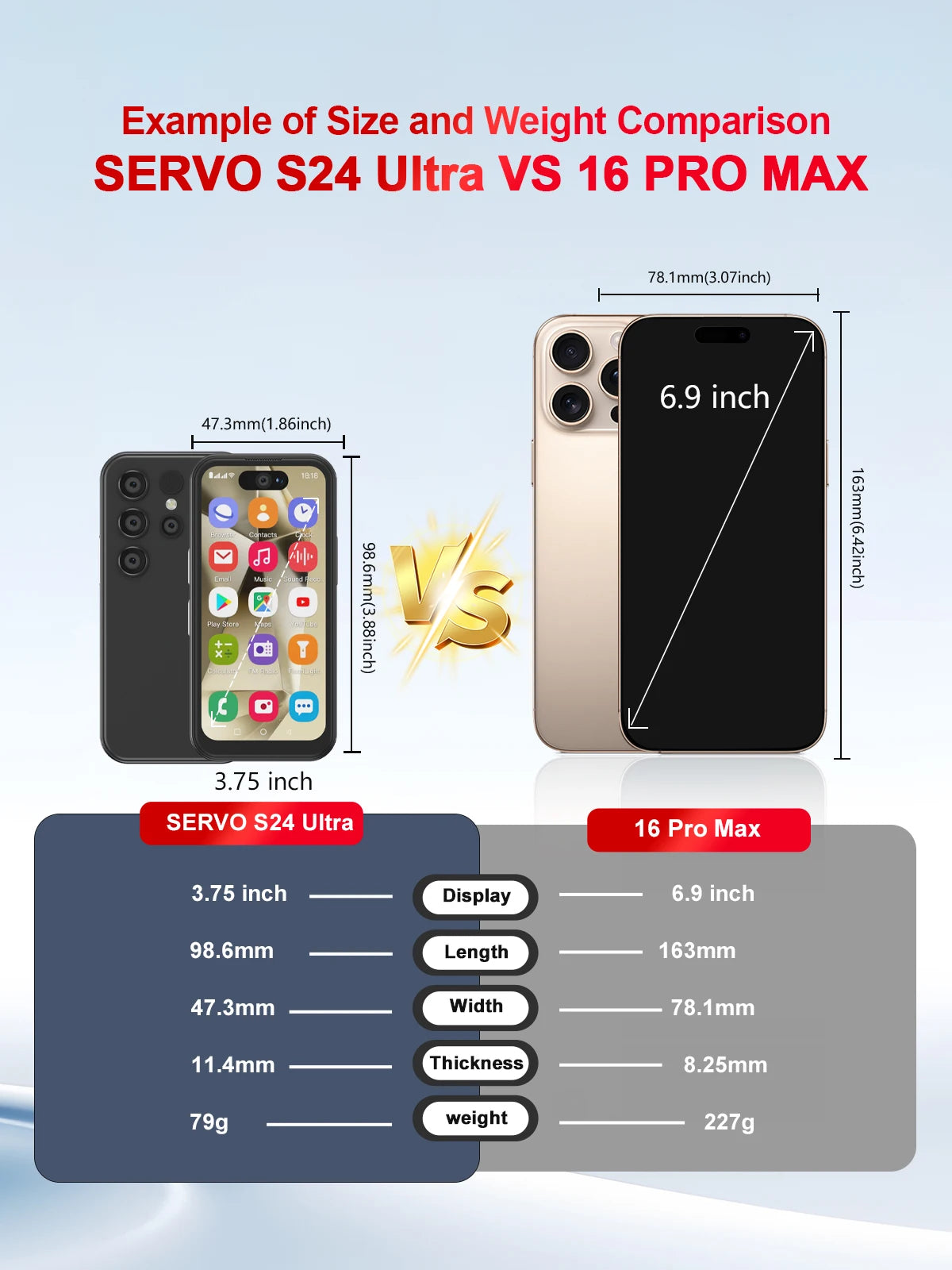 2025 NEW SERVO S24 Ultra 3G Mini Smartphone 2 SIM Standby Android System 1GB+16GB Memory WiFi 3.75" Cute Smart Phones Play Store