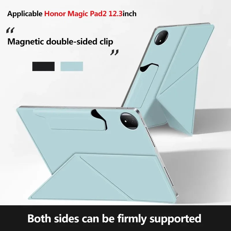 Magnetic Smart Tablet Y-Folding Stand Protective Case Cover For Honor MagicPad 2 12.3 inch