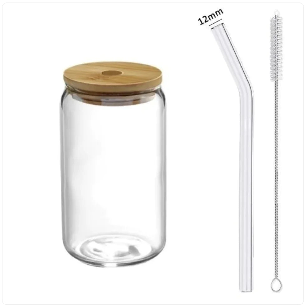 Clear Glass Drinkware Set with Straw - Smart Shopper