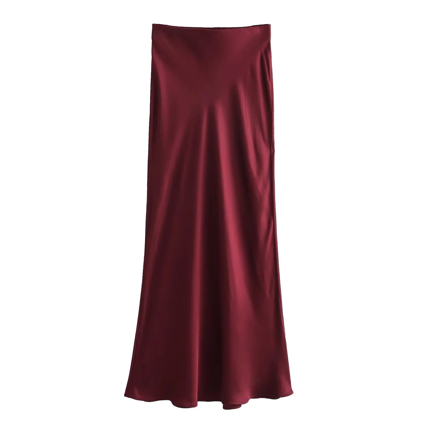 Elegant Satin Midi Pleat Skirt - Smart Shopper