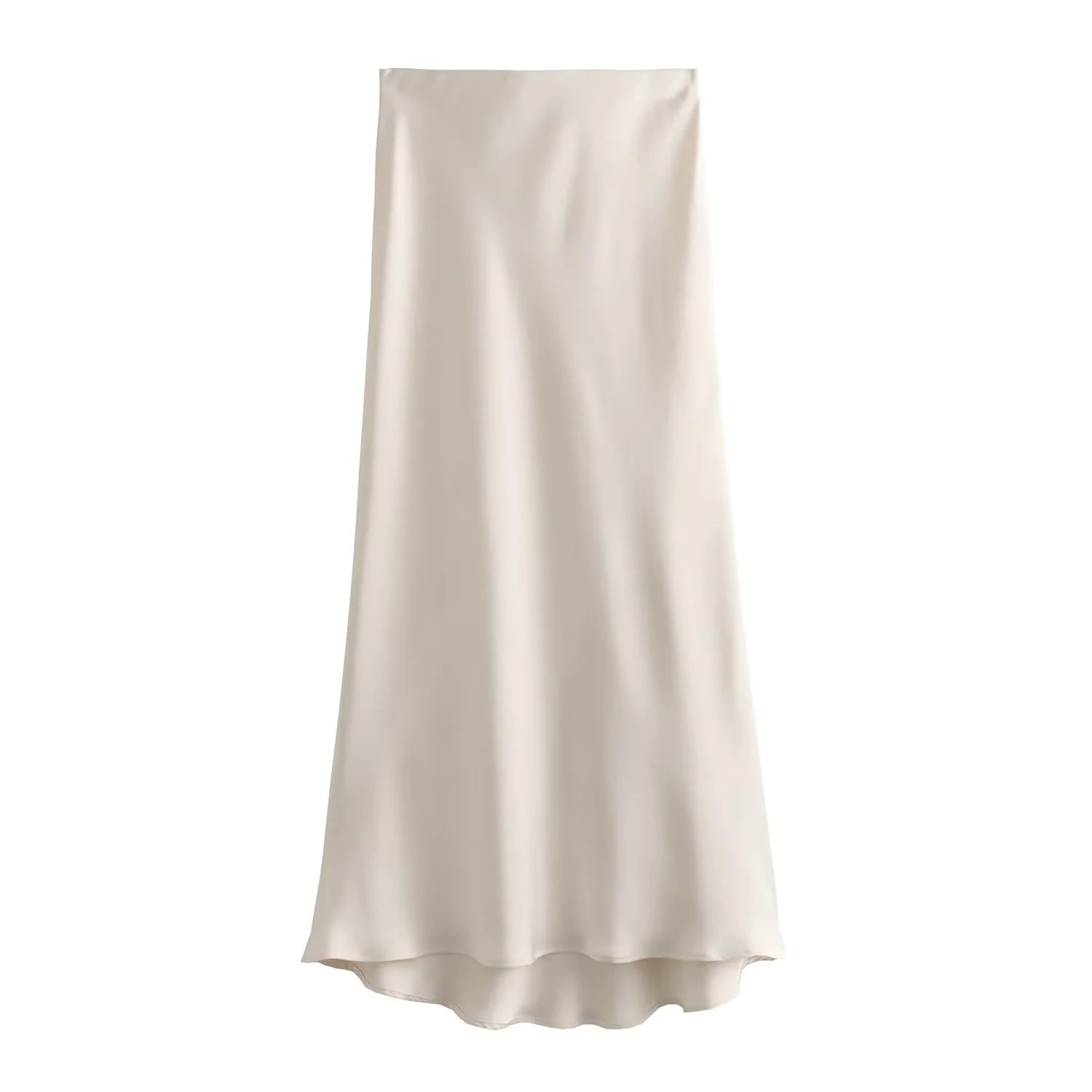 Elegant Satin Midi Pleat Skirt - Smart Shopper