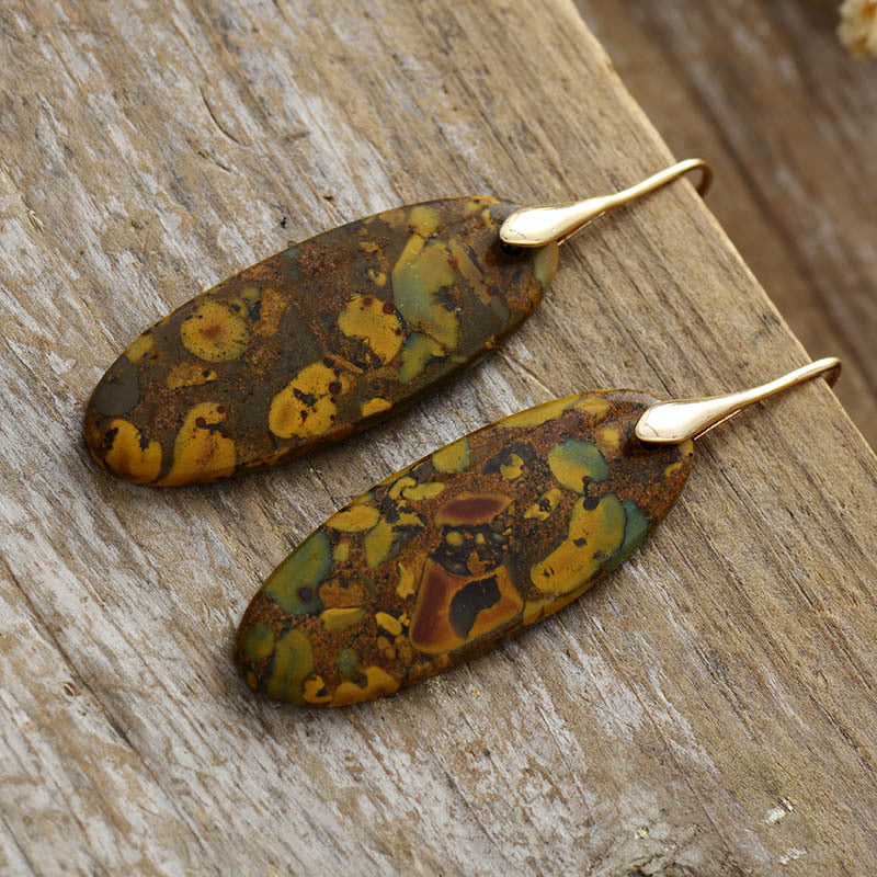 Natural Stone Copper Dangle Earrings - Smart Shopper