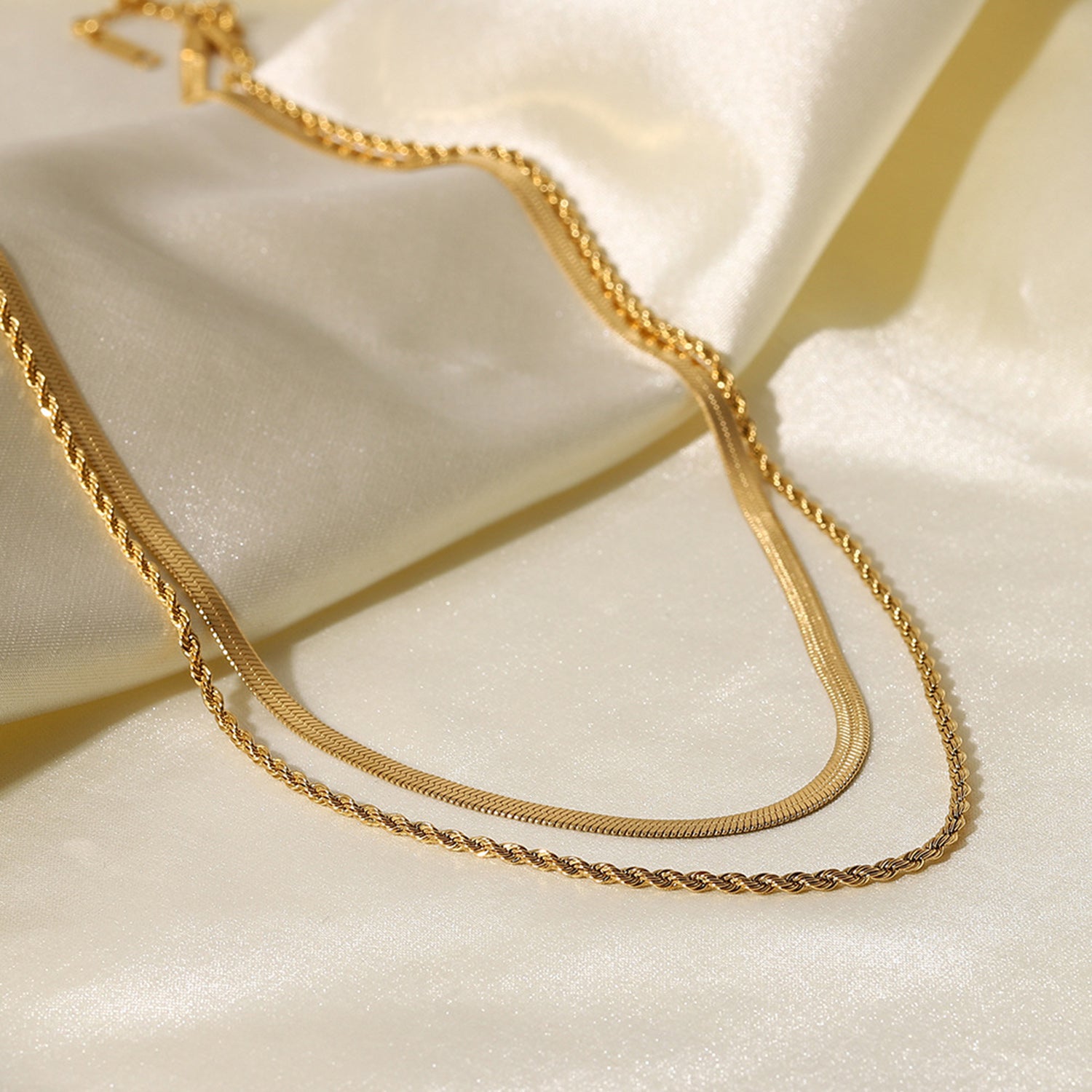 18K Gold-Plated Double-Layered Necklace - Smart Shopper