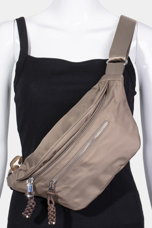 Fame Nylon Crossbody Bag with Adjustable Strap - Smart Shopper