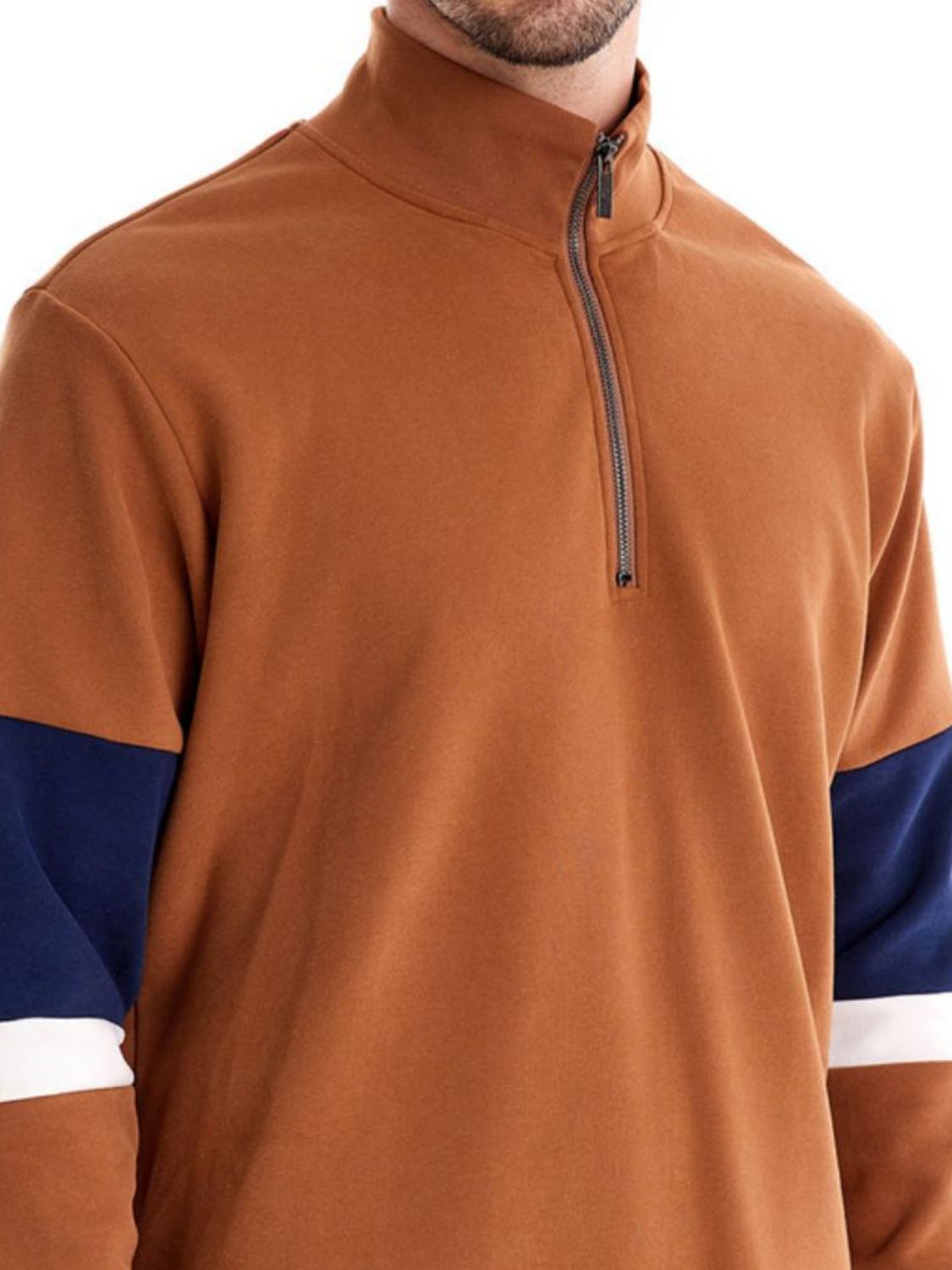 Men's Color Block Long Sleeve Polo - Smart Shopper