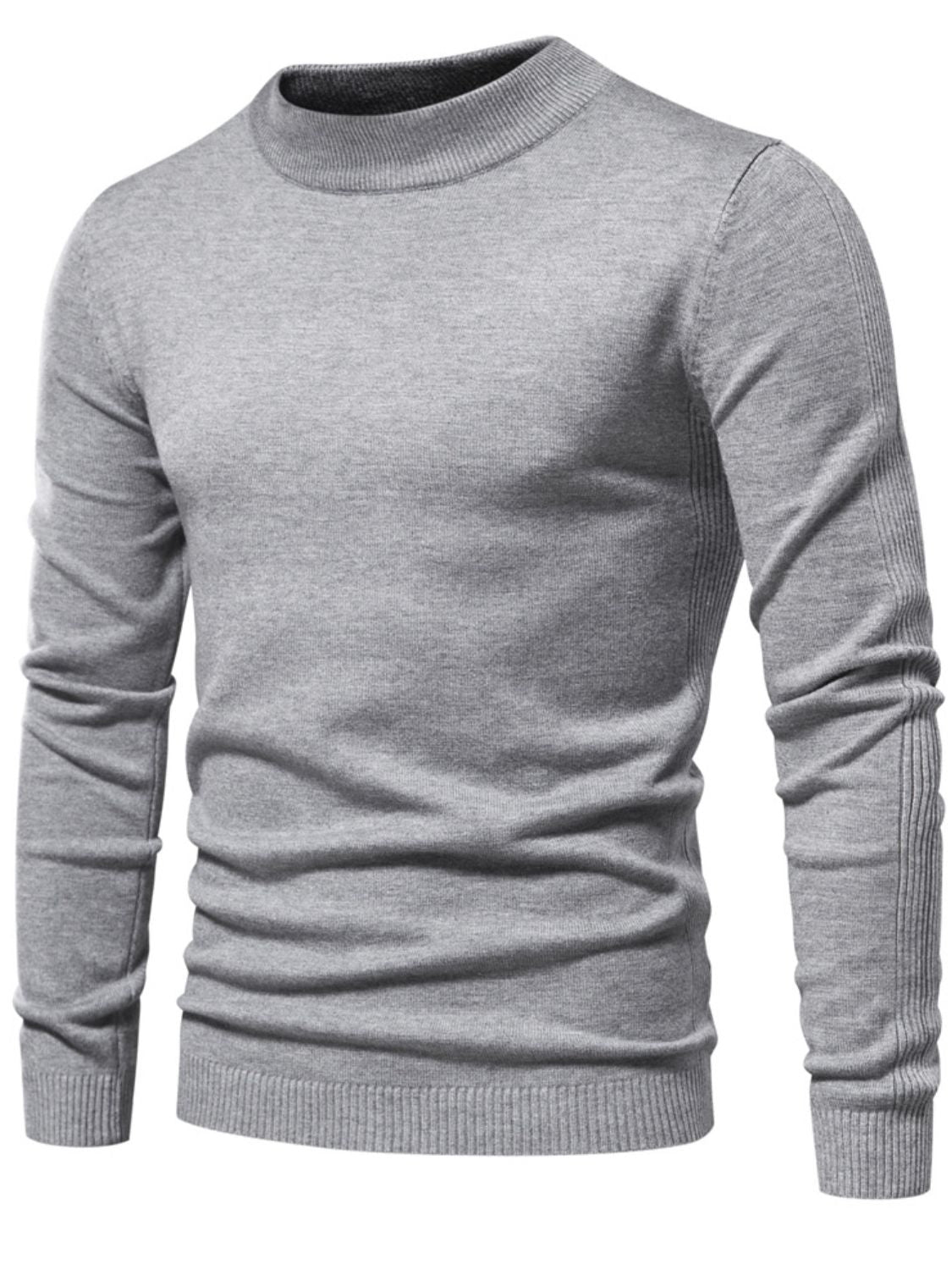 Men's Mock Neck Long Sleeve Sweater - Smart Shopper