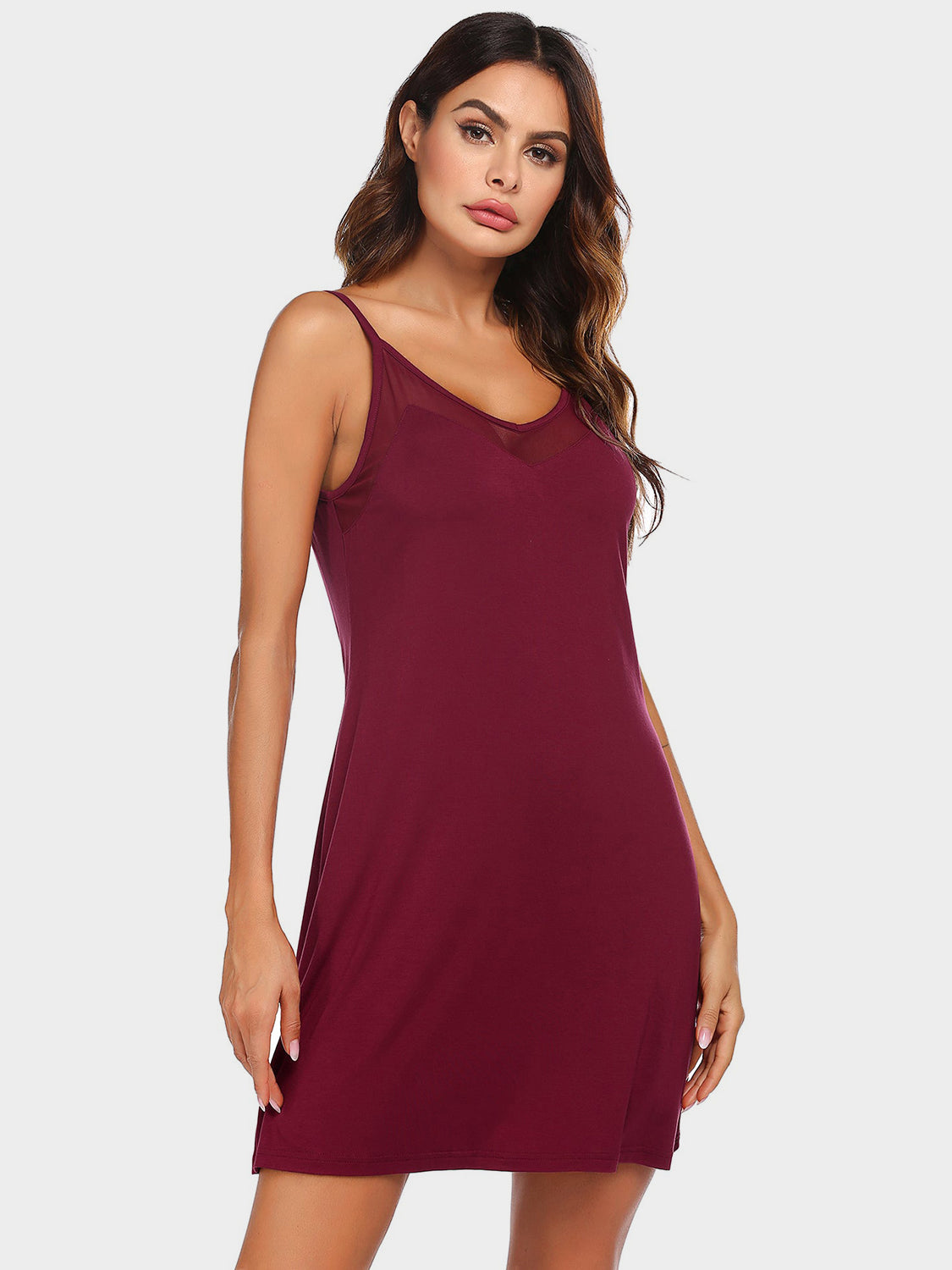 Scoop Neck Spaghetti Strap Lounge Dress - Smart Shopper