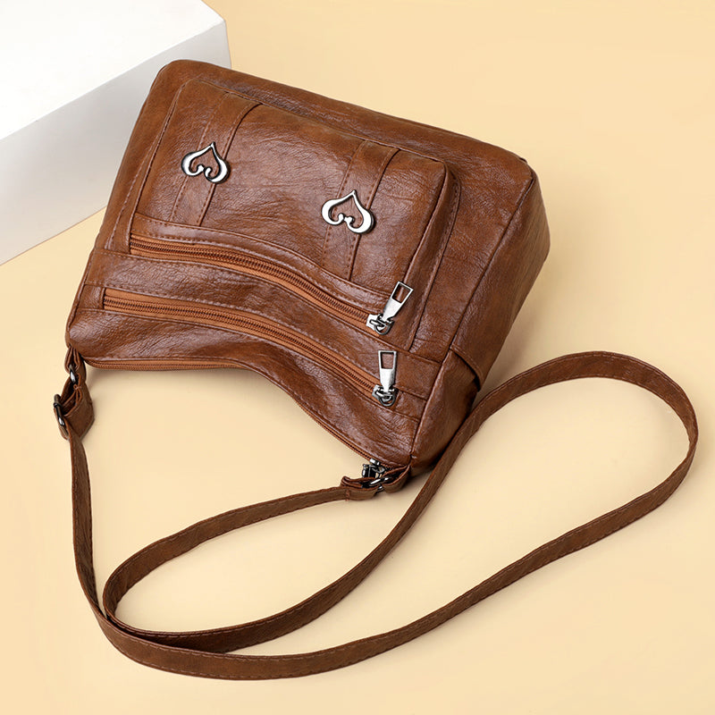 PU Leather Multi-Pockets Crossbody Bag - Smart Shopper