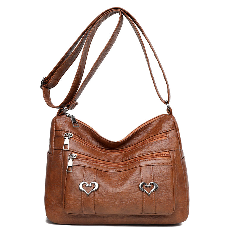 PU Leather Multi-Pockets Crossbody Bag - Smart Shopper