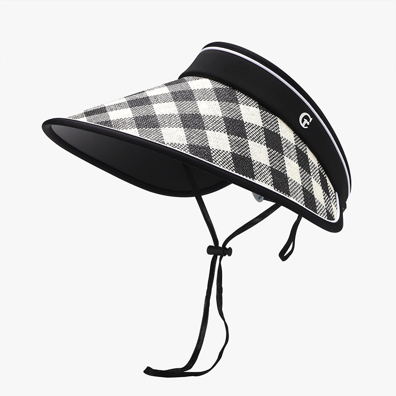 Plaid Natural Grass Adjustable Sun Hat - Smart Shopper