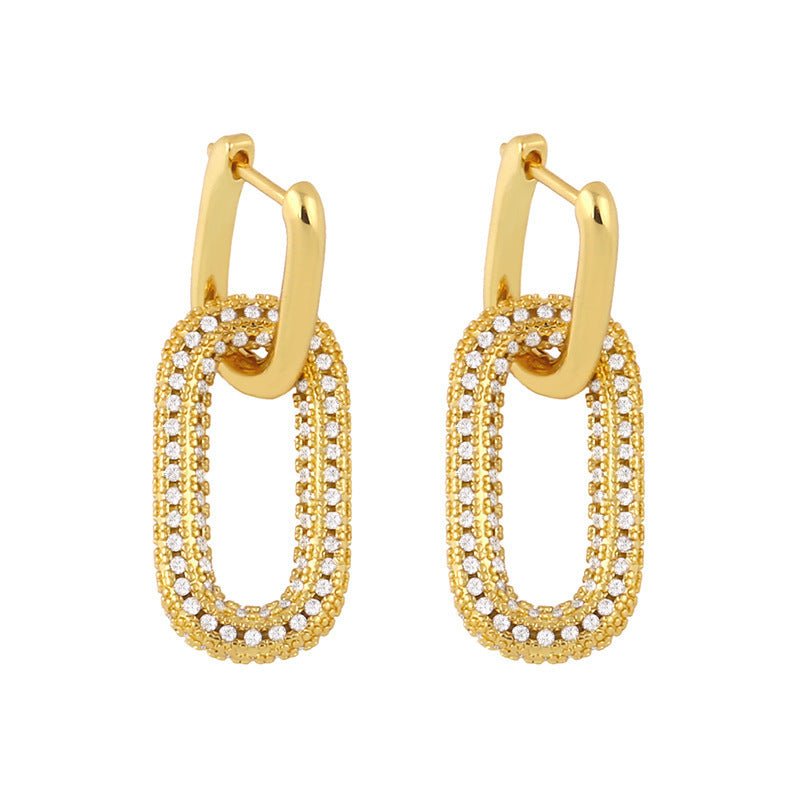 18K Gold-Plated Inland Zircon Earrings - Smart Shopper