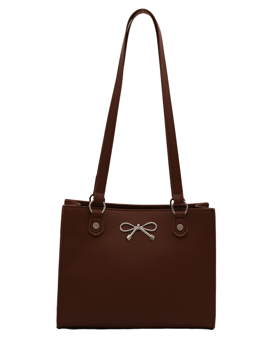 Bow PU Leather Shoulder Bag - Smart Shopper