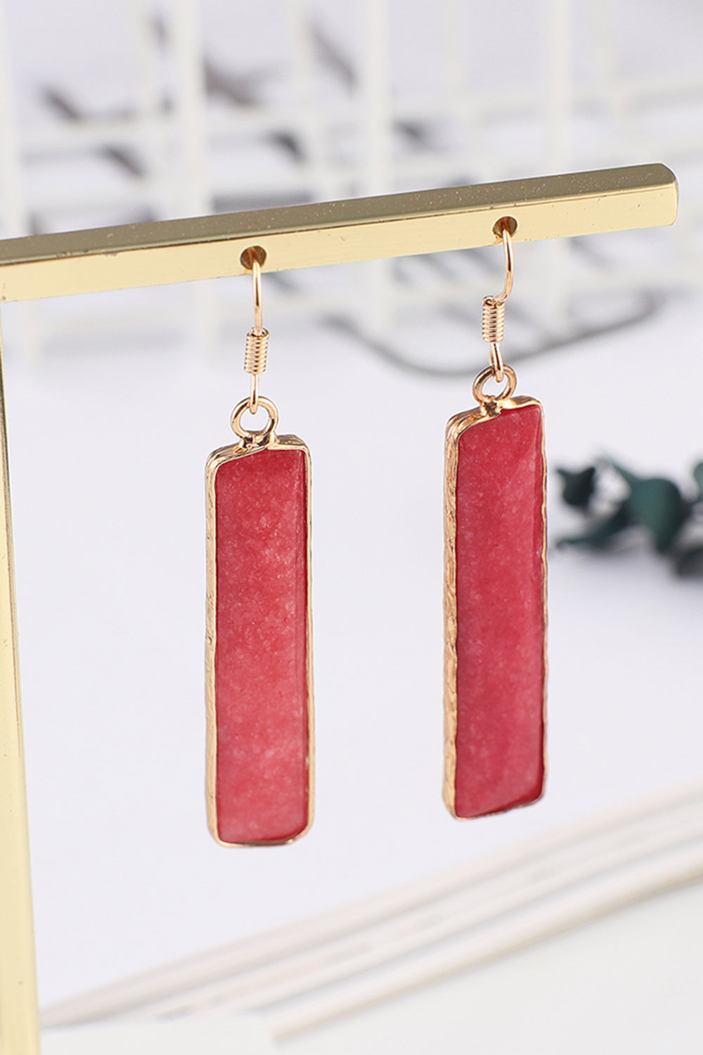 Natural Stone Drop Earrings - Smart Shopper