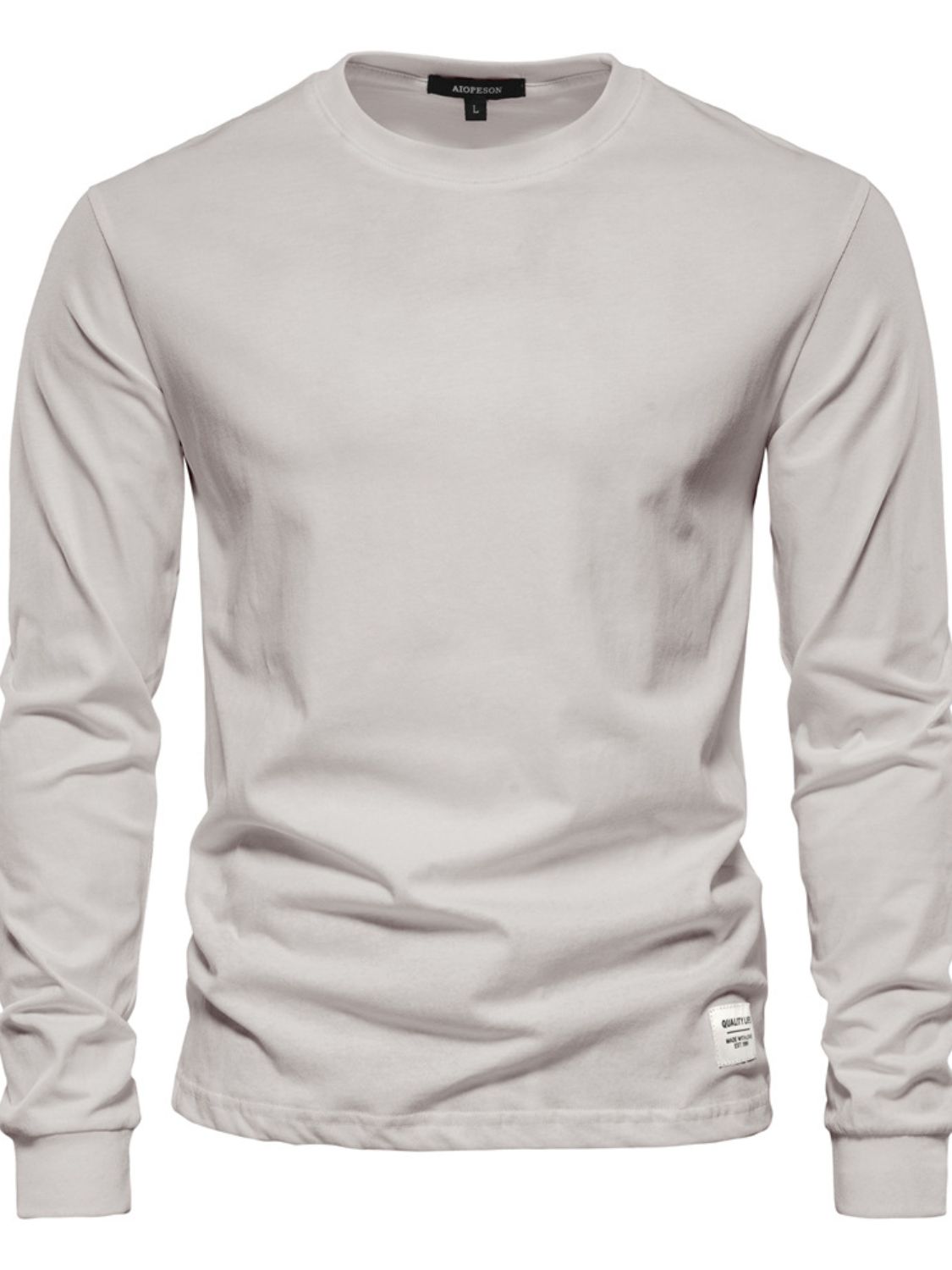 Men's Full Size Round Neck Long Sleeve T-Shirt Plus Size - Smart Shopper