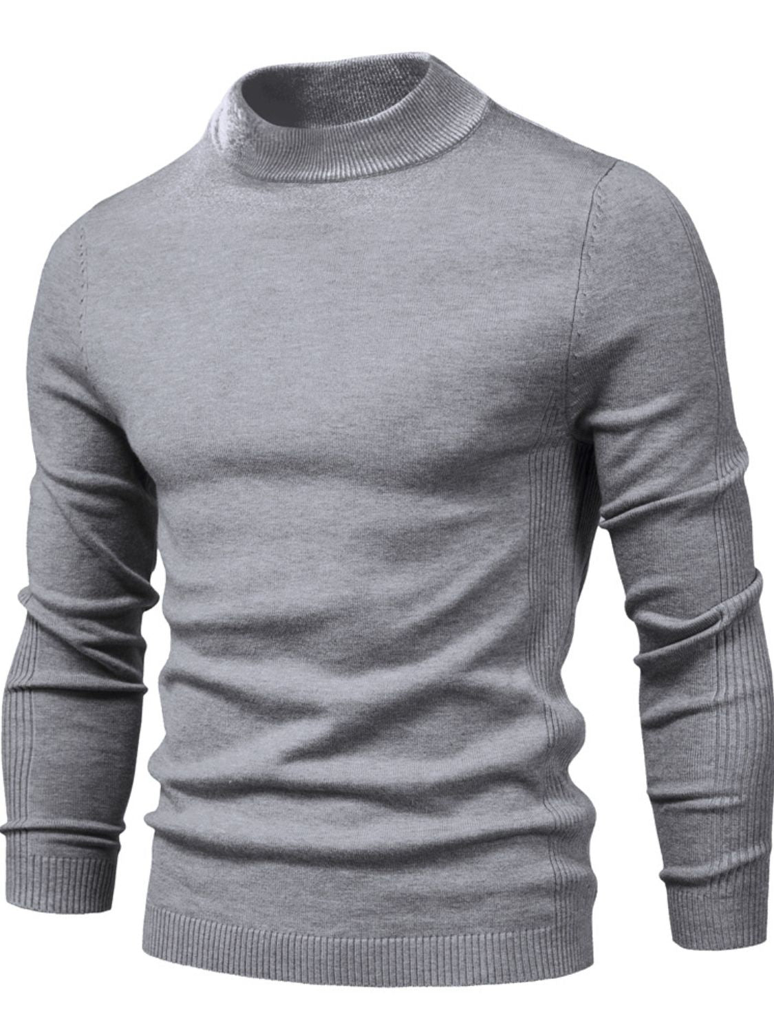 Men's Mock Neck Long Sleeve Sweater - Smart Shopper