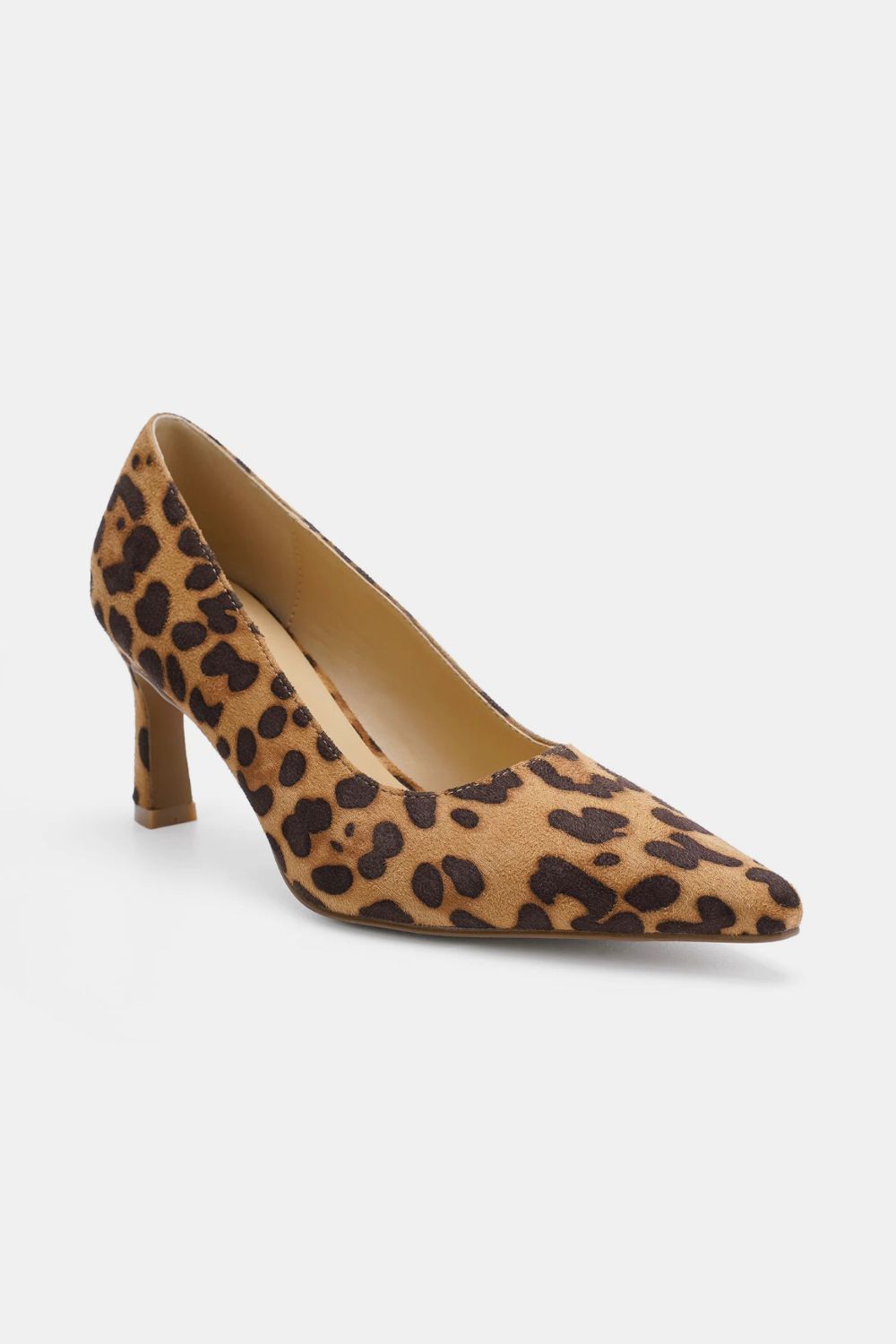 Beast Fashion Faux Suede Leopard Point Toe Pumps - Smart Shopper