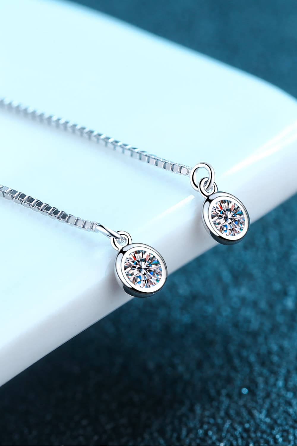 Moissanite 925 Sterling Silver Threader Earrings - Smart Shopper