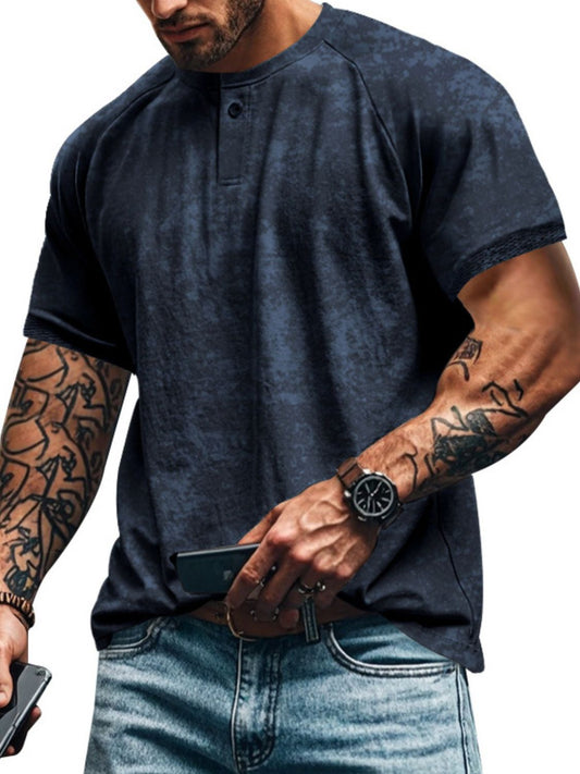 Men's Full Size Round Neck Short Sleeve T-Shirt Plus Size - Smart Shopper