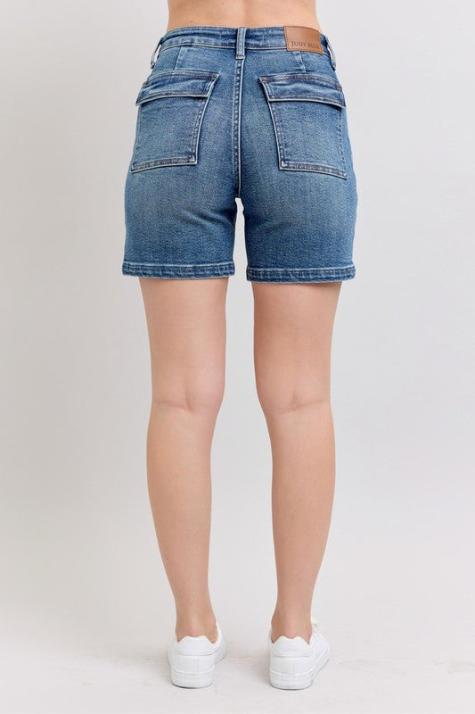 Judy Blue Full Size High Rise Denim Shorts Plus Size - Smart Shopper