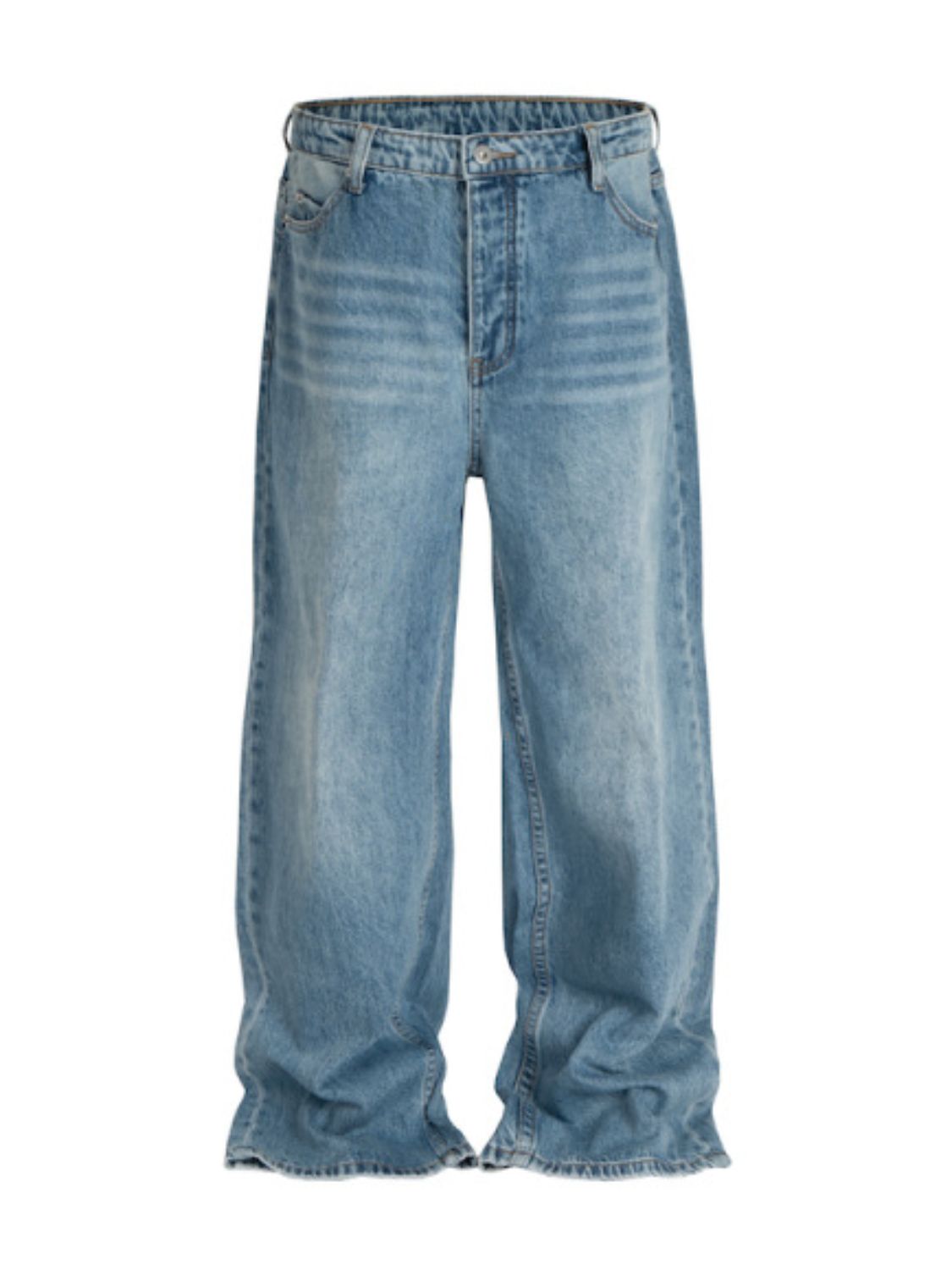 Men's Wide Straight Jeans with Pockets - Smart Shopper