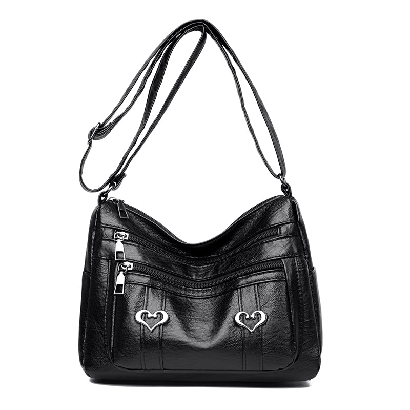 PU Leather Multi-Pockets Crossbody Bag - Smart Shopper