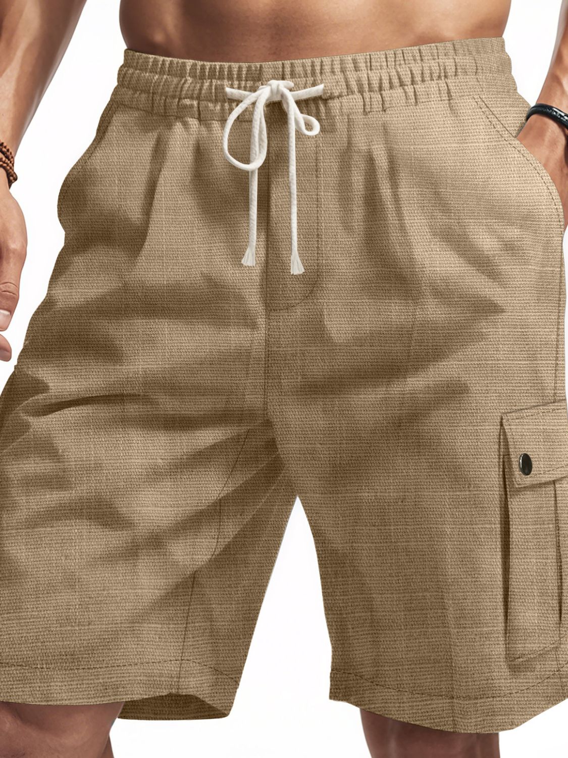 Men's Full Size Drawstring Shorts with Pockets Plus Size - Smart Shopper