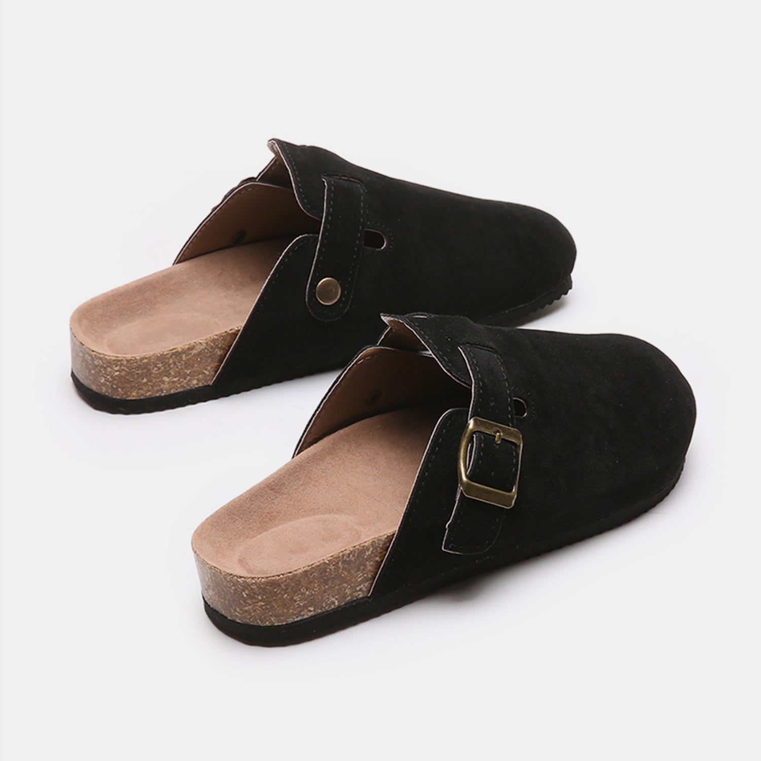 Suede Closed Toe Buckle Slide - Smart Shopper