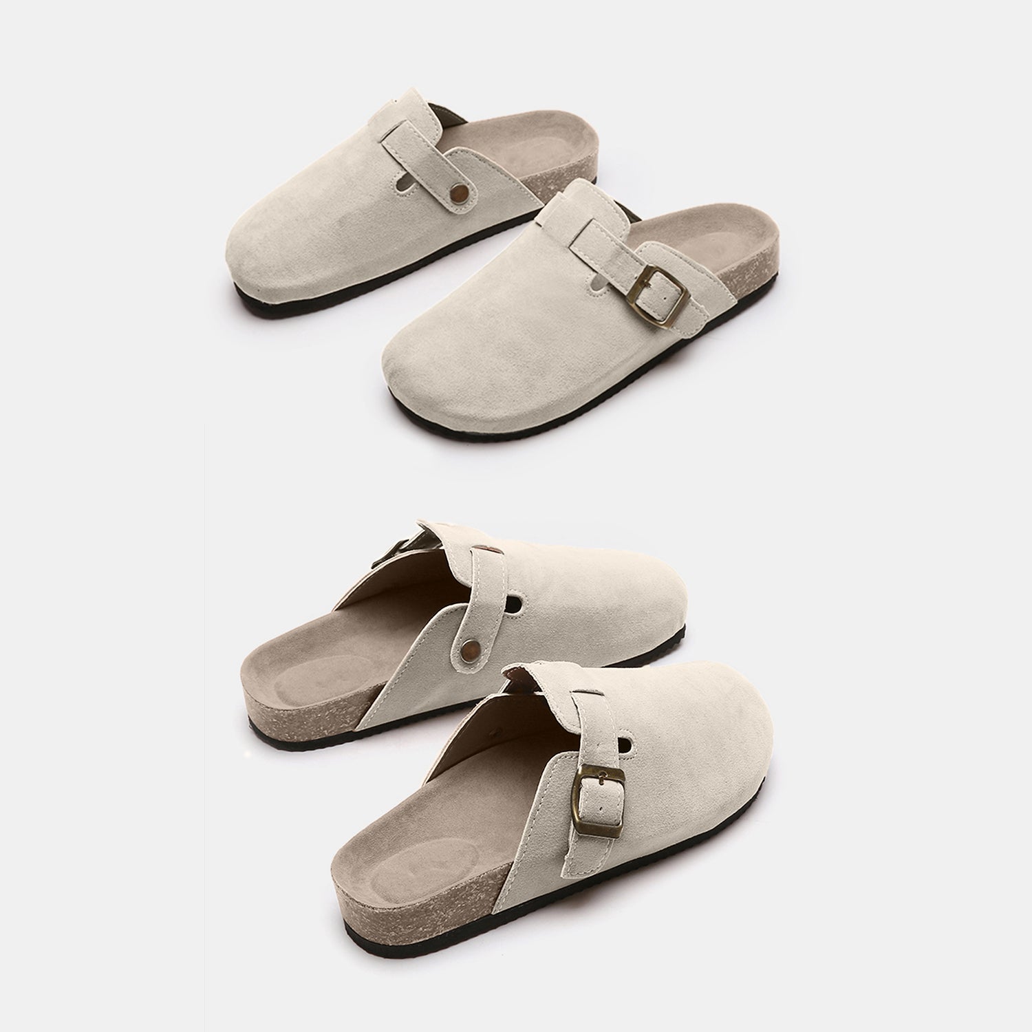 Suede Closed Toe Buckle Slide - Smart Shopper