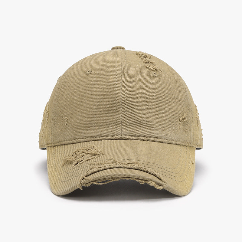 Distressed Adjustable Cotton Hat - Smart Shopper