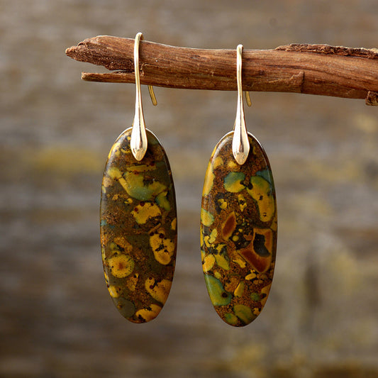 Natural Stone Copper Dangle Earrings - Smart Shopper