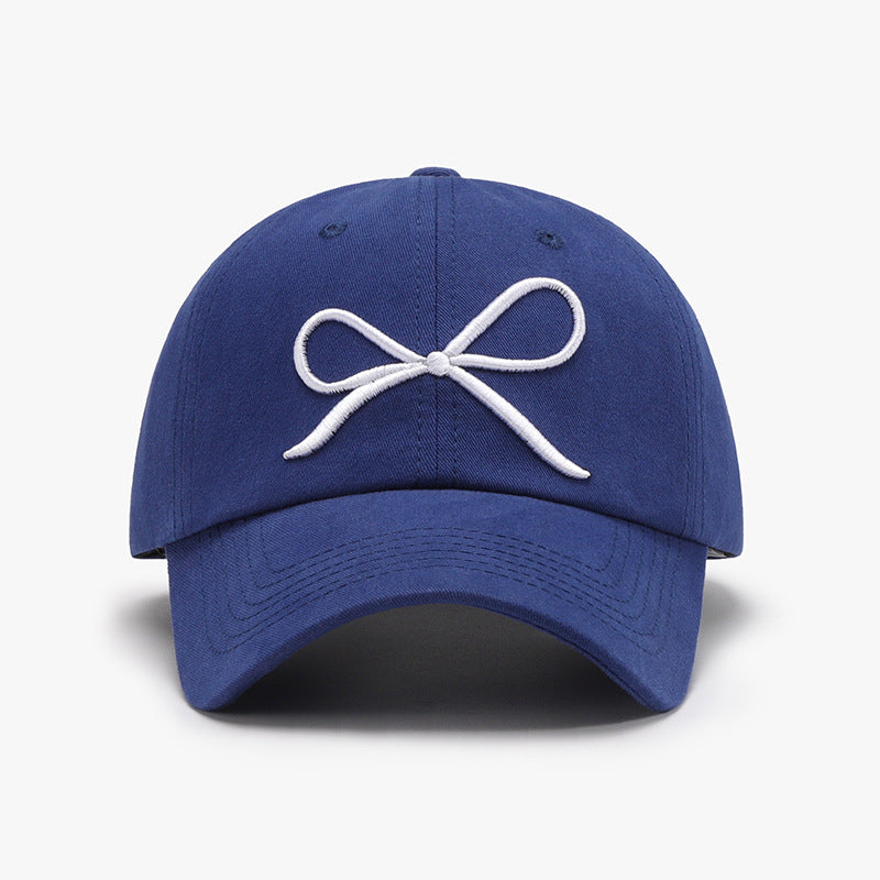 Bow Embroidered Cotton Baseball Cap - Smart Shopper