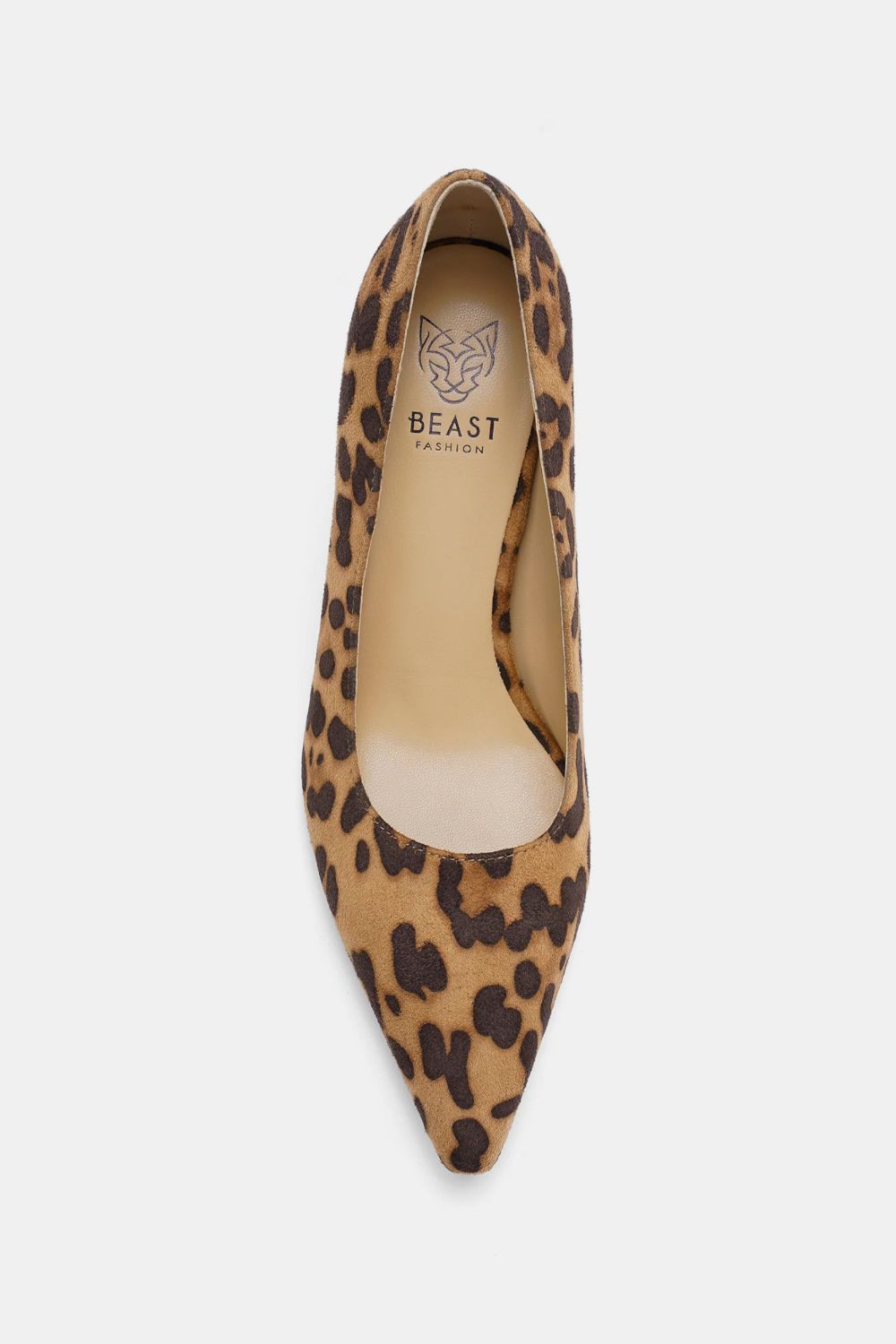 Beast Fashion Faux Suede Leopard Point Toe Pumps - Smart Shopper