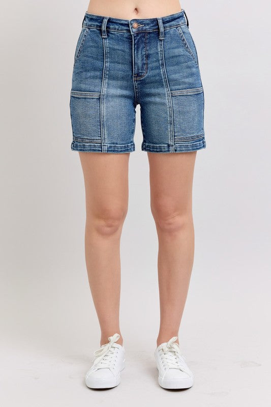 Judy Blue Full Size High Rise Denim Shorts Plus Size - Smart Shopper