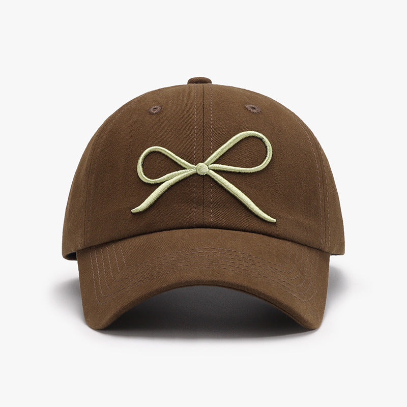 Bow Embroidered Cotton Baseball Cap - Smart Shopper