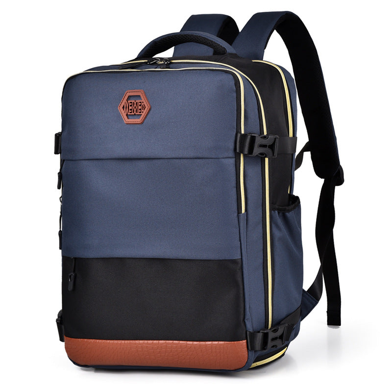 Color Block Multi-Pockets Backpack Bag - Smart Shopper