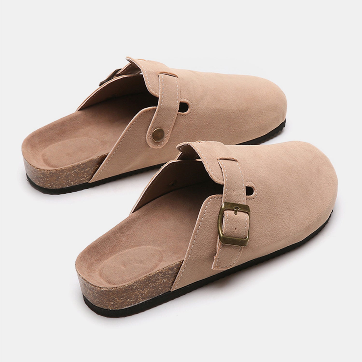 Suede Closed Toe Buckle Slide - Smart Shopper