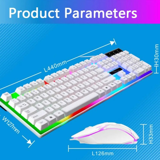 Ninja Dragons White Knight Gaming Keyboard and Mouse Set - Smart Shopper