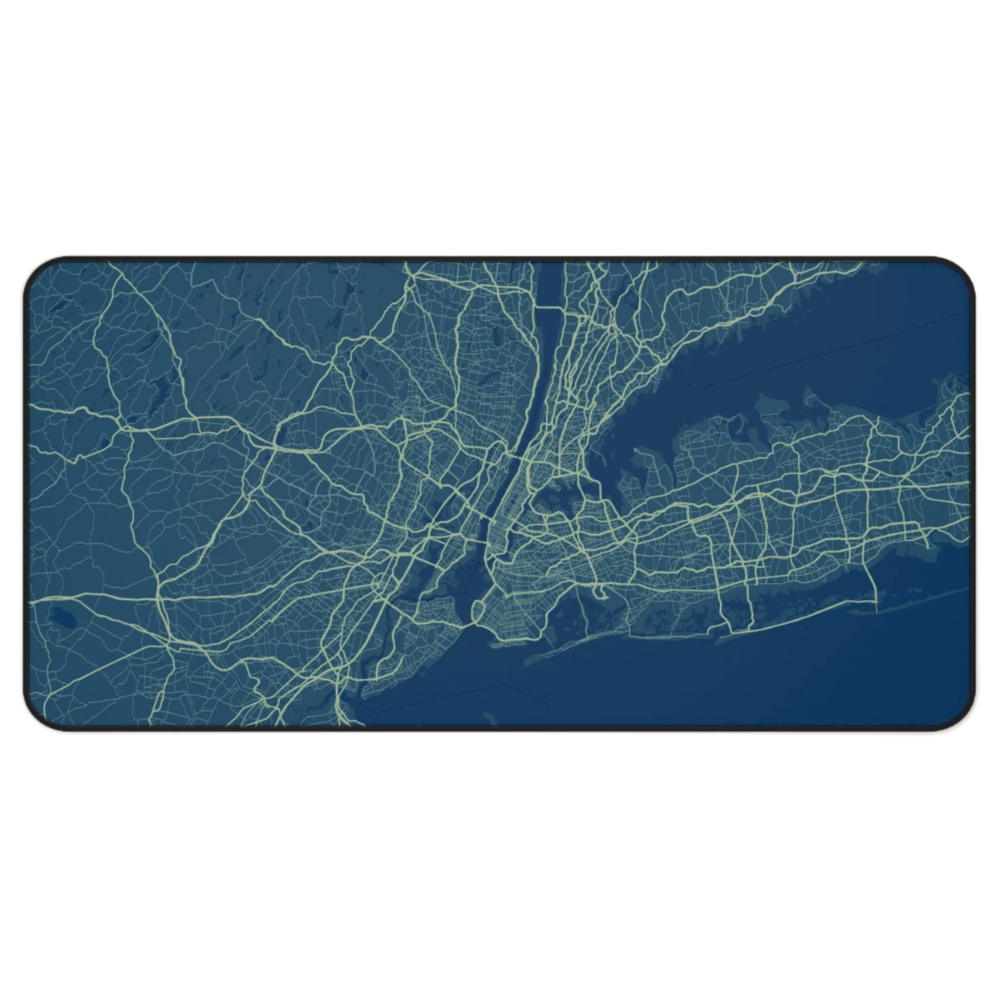 Glowing NYC X Ray Map Desk Mat - Smart Shopper