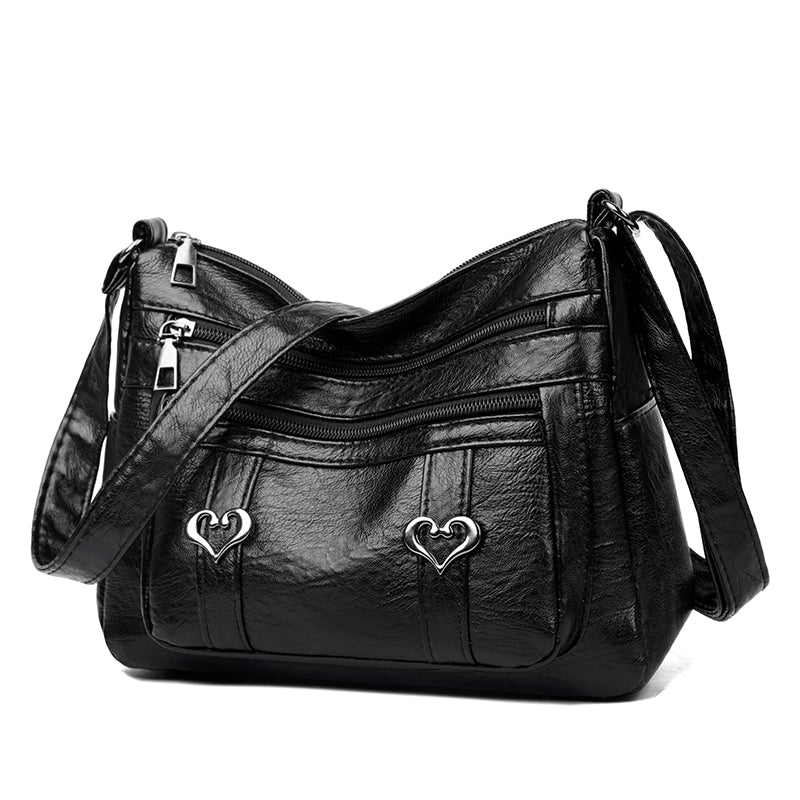 PU Leather Multi-Pockets Crossbody Bag - Smart Shopper