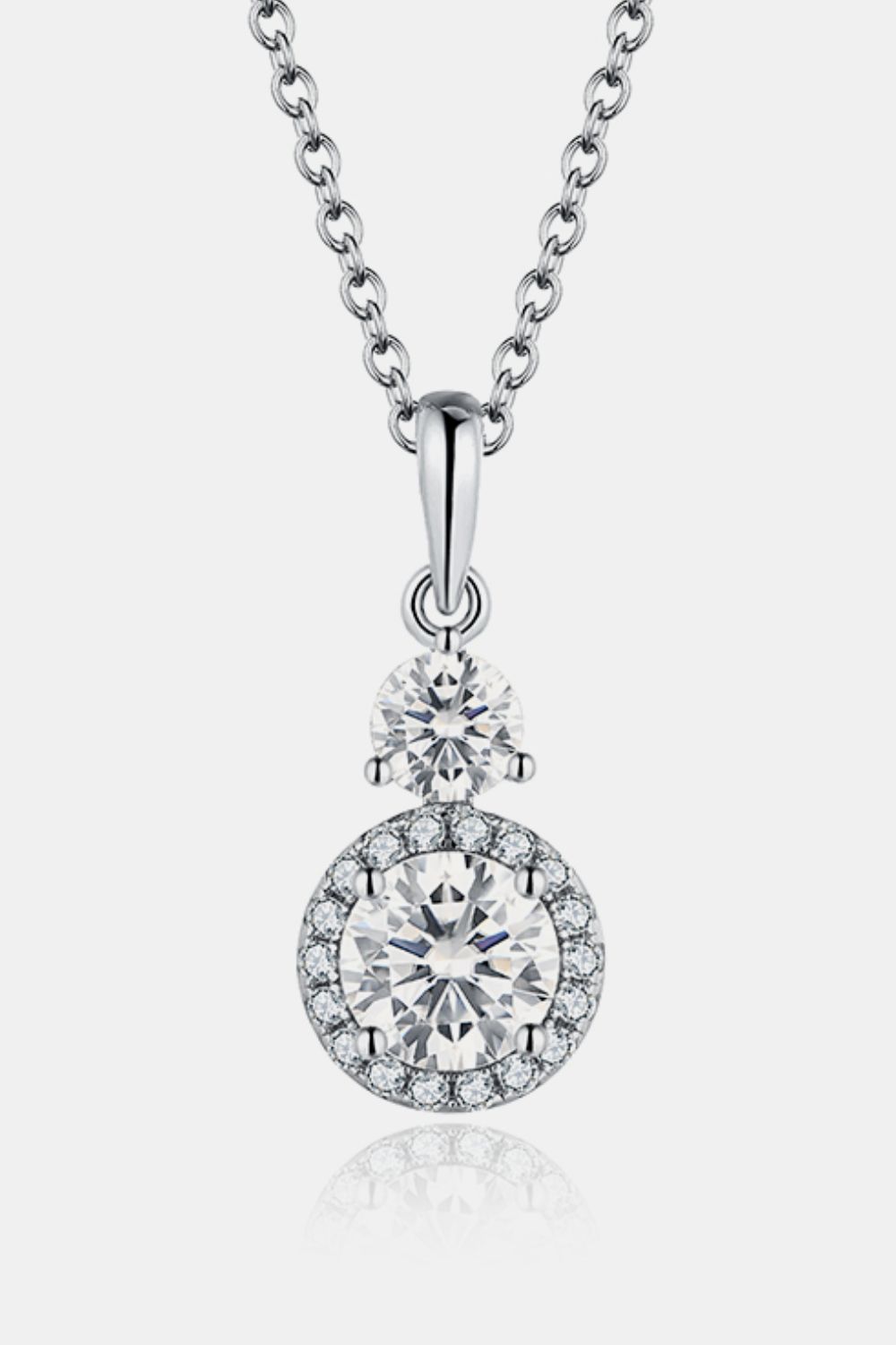 1 Carat Moissanite 925 Sterling Silver Pendant Necklace - Smart Shopper