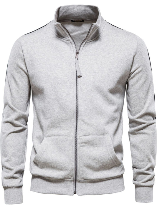 Men's Zip Up Long Sleeve Sweatshirt - Smart Shopper