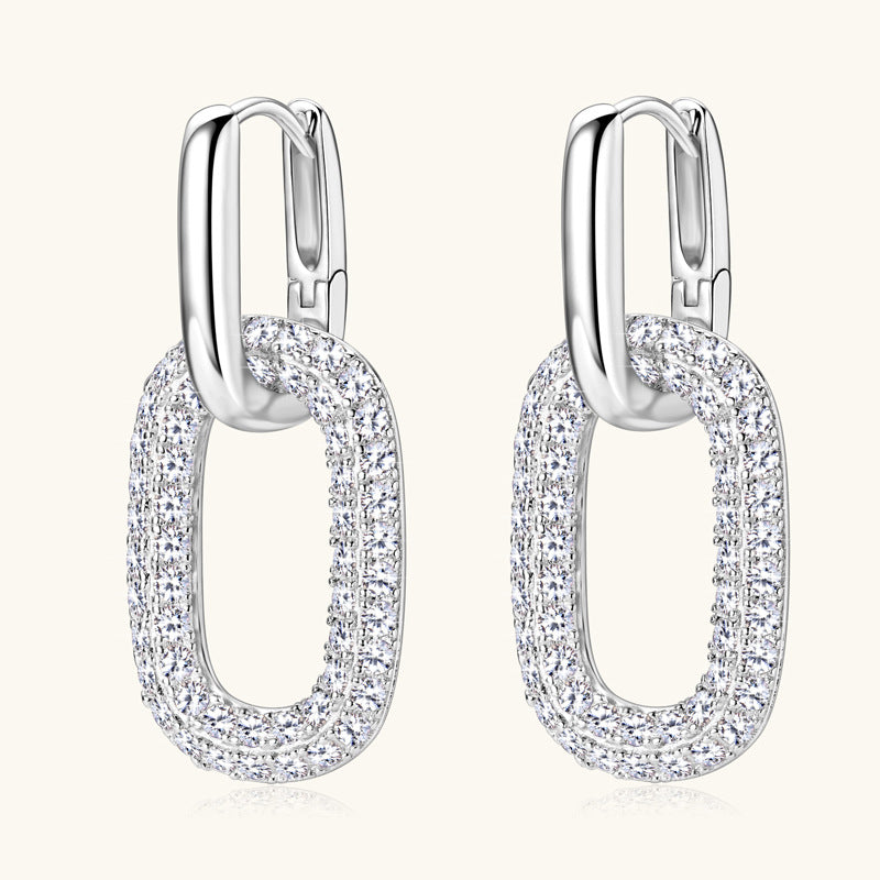 2.16 Carat Moissanite 925 Sterling Silver Earrings - Smart Shopper