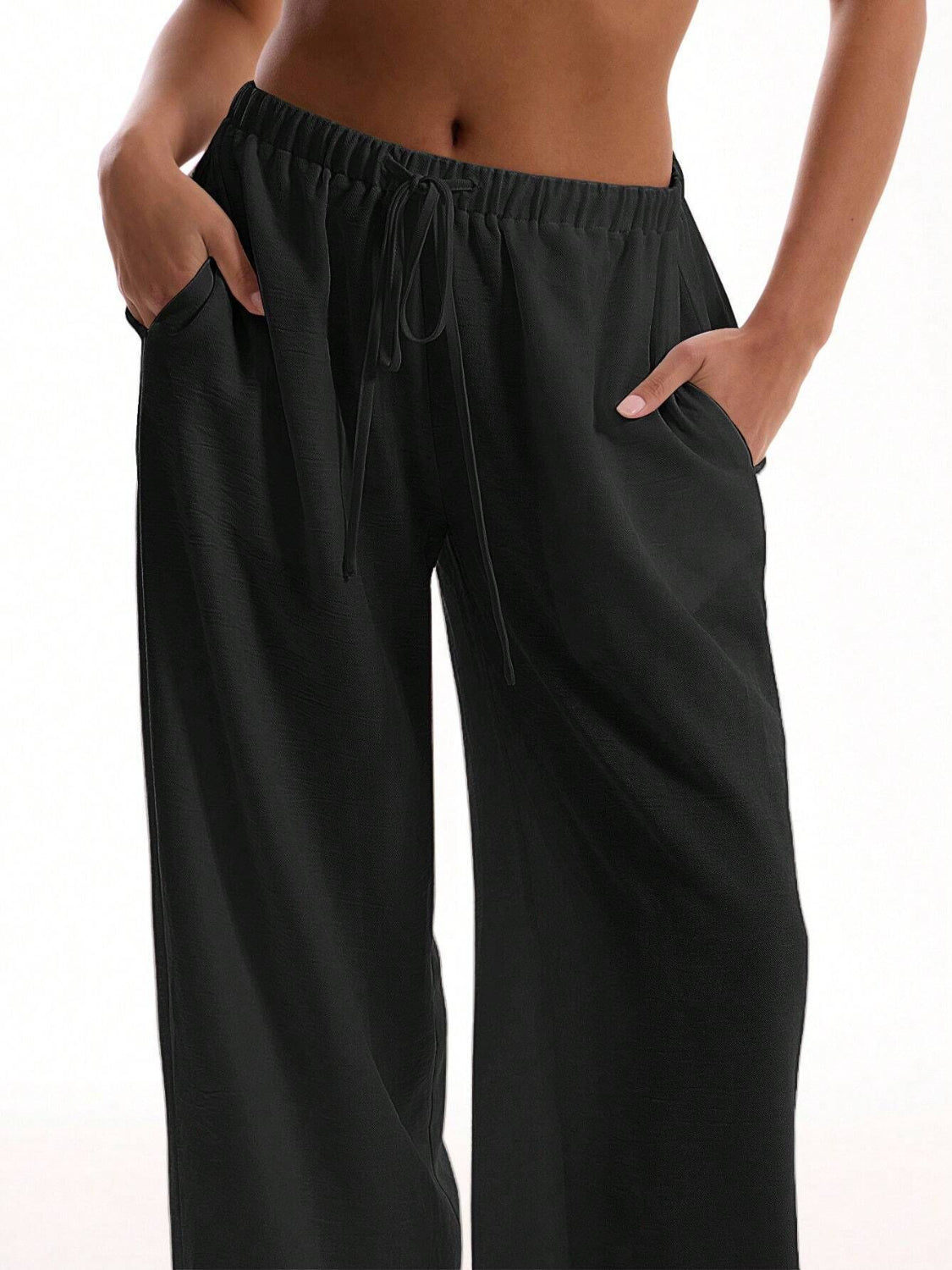 Drawstring Wide Leg Pants - Smart Shopper