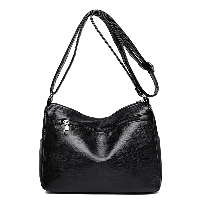 PU Leather Multi-Pockets Crossbody Bag - Smart Shopper