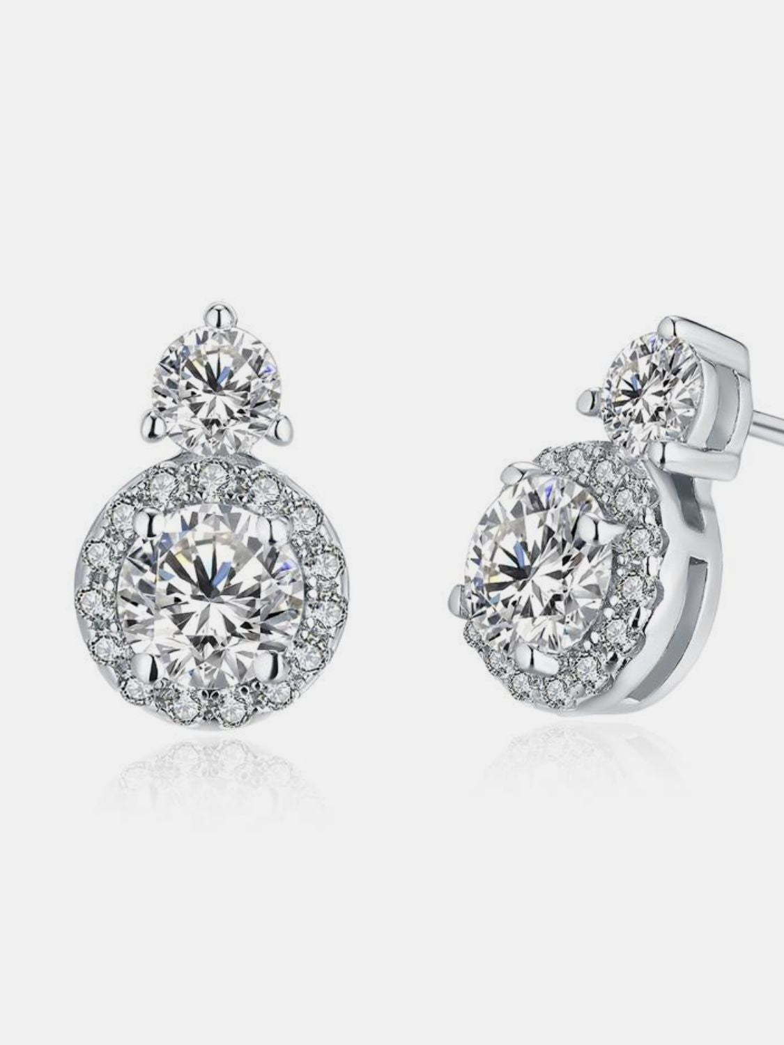 1 Carat Moissanite 925 Sterling Silver Earrings - Smart Shopper