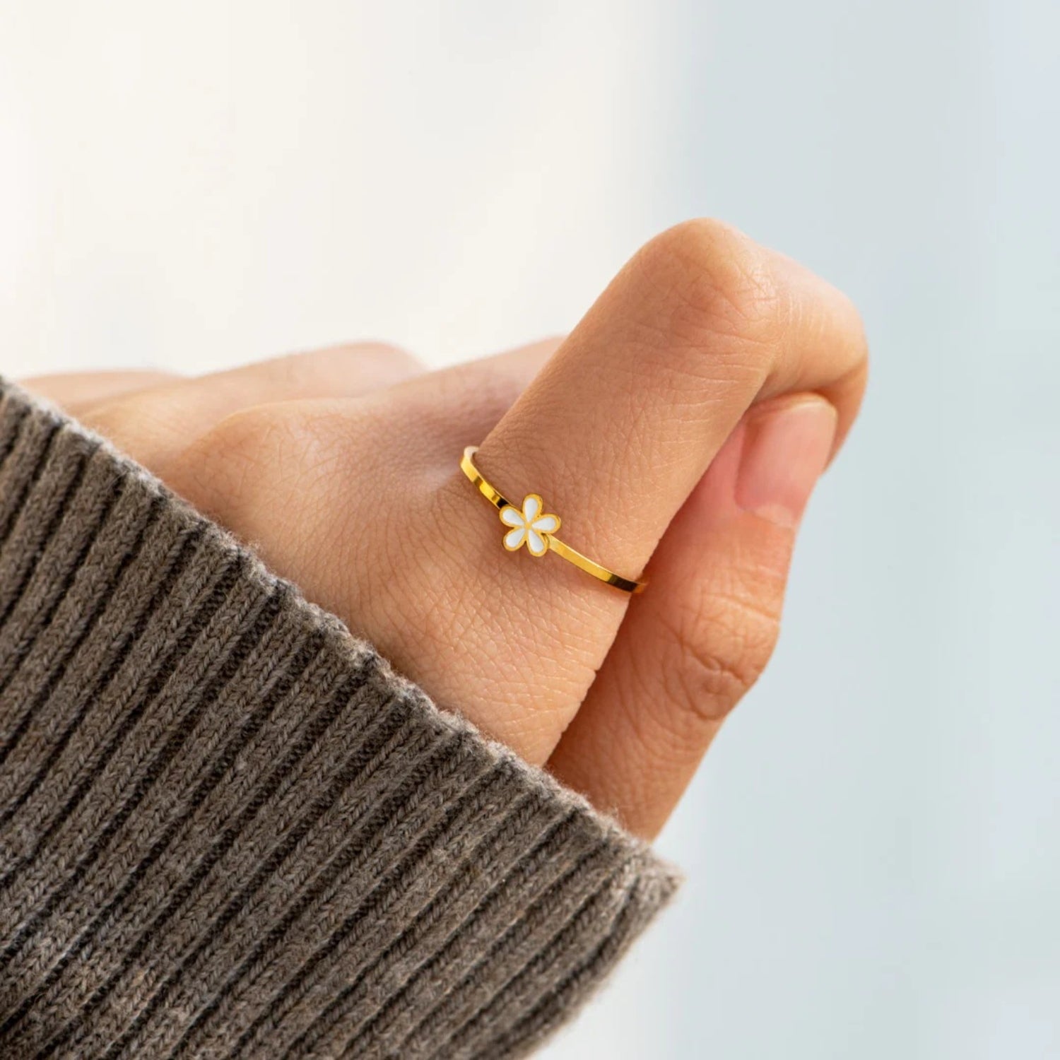 925 Sterling Silver Enamel Flower Ring - Smart Shopper