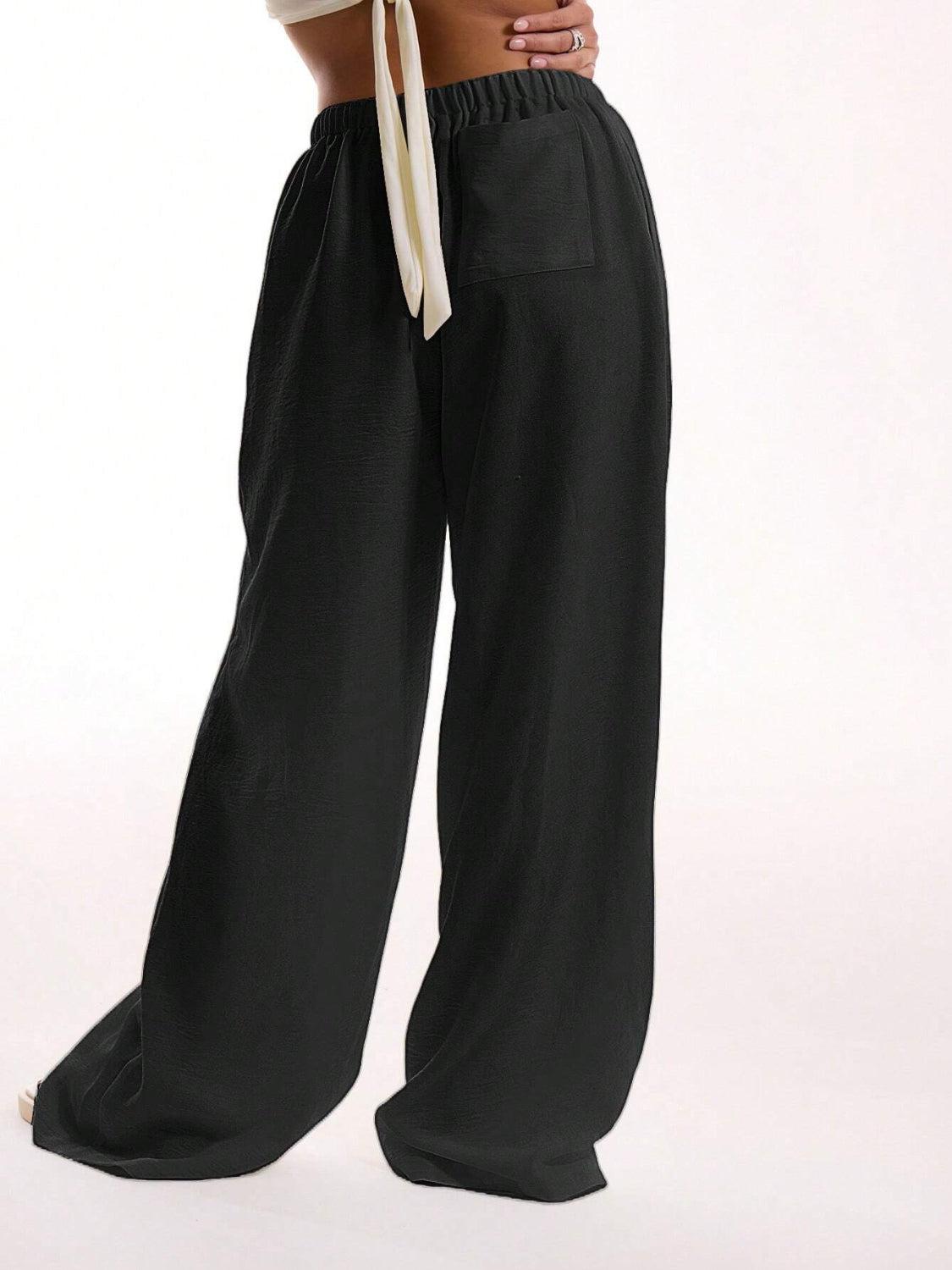 Drawstring Wide Leg Pants - Smart Shopper